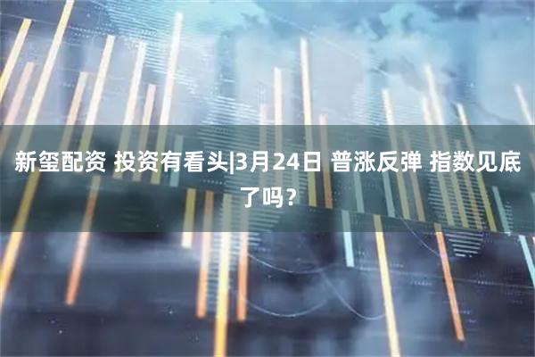 新玺配资 投资有看头|3月24日 普涨反弹 指数见底了吗？