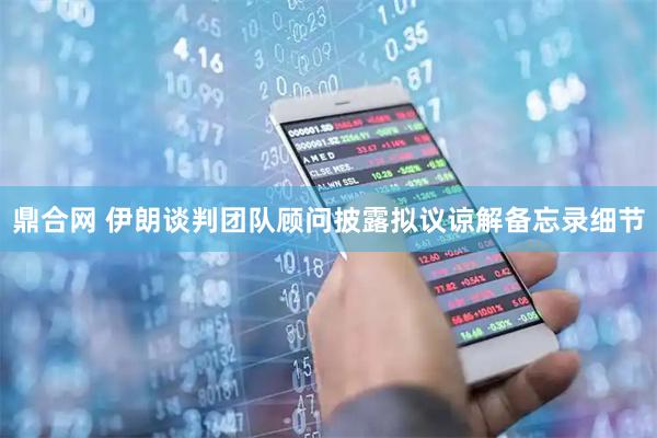 鼎合网 伊朗谈判团队顾问披露拟议谅解备忘录细节