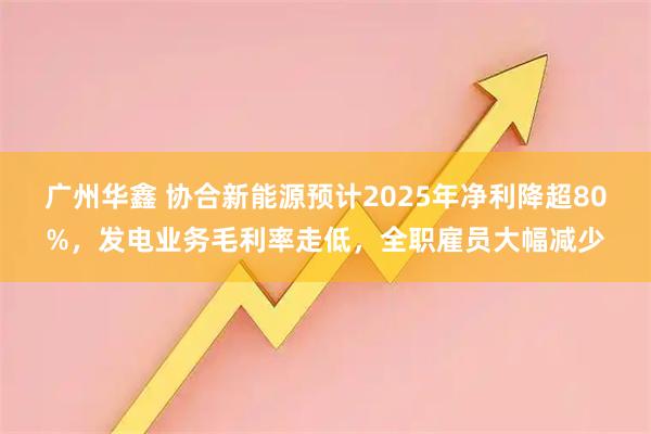 广州华鑫 协合新能源预计2025年净利降超80%，发电业务毛利率走低，全职雇员大幅减少