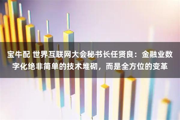 宝牛配 世界互联网大会秘书长任贤良：金融业数字化绝非简单的技术堆砌，而是全方位的变革
